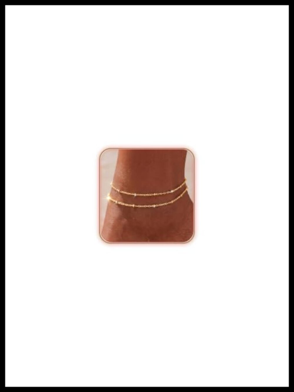 14K Gold Plated Chunky Cuban Link Anklet Waterproof Adjustable Beach Jewelry